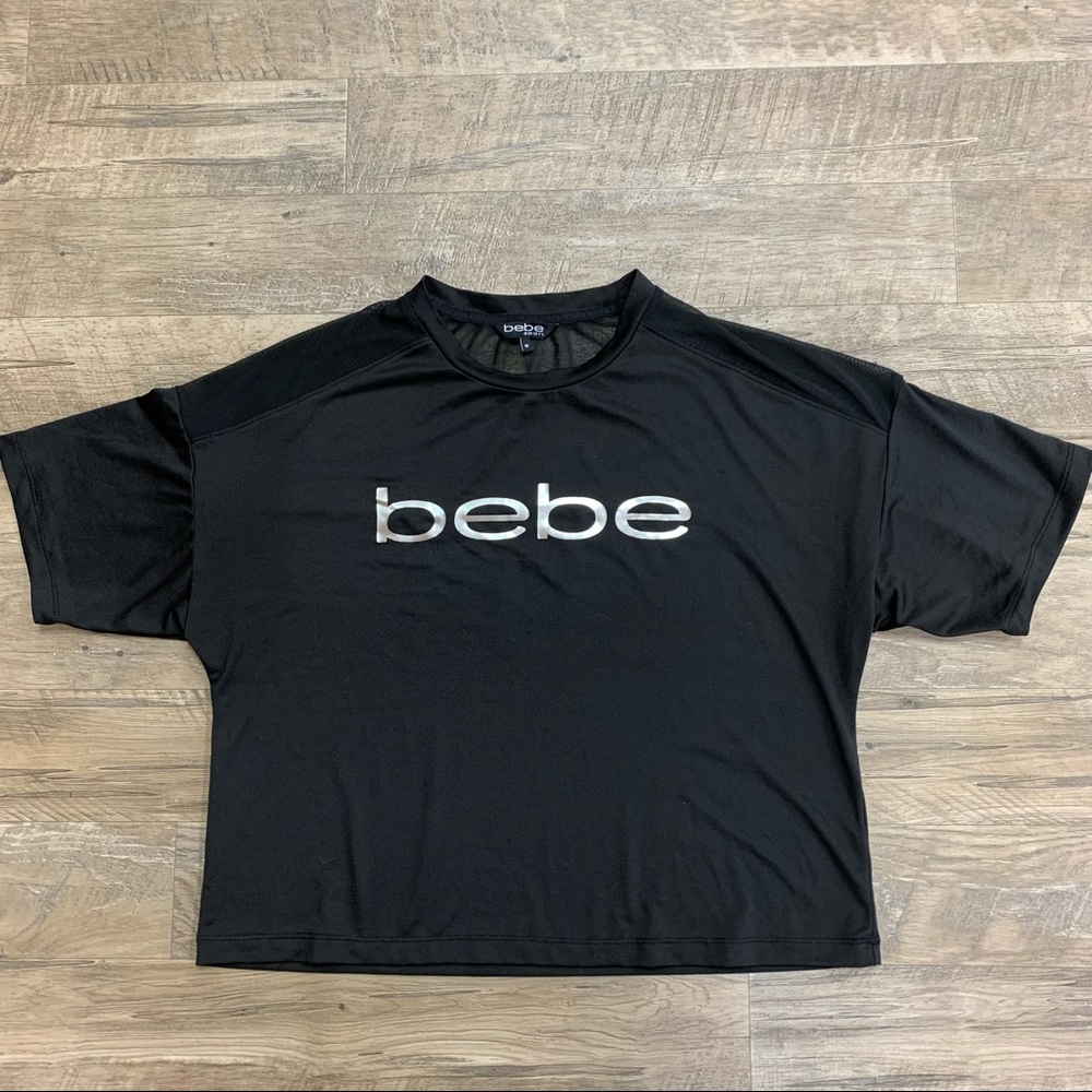 Bebe Performance Sport Mesh Black Tee